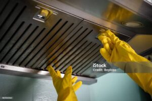 Health risks of dirty kitchen hoods.