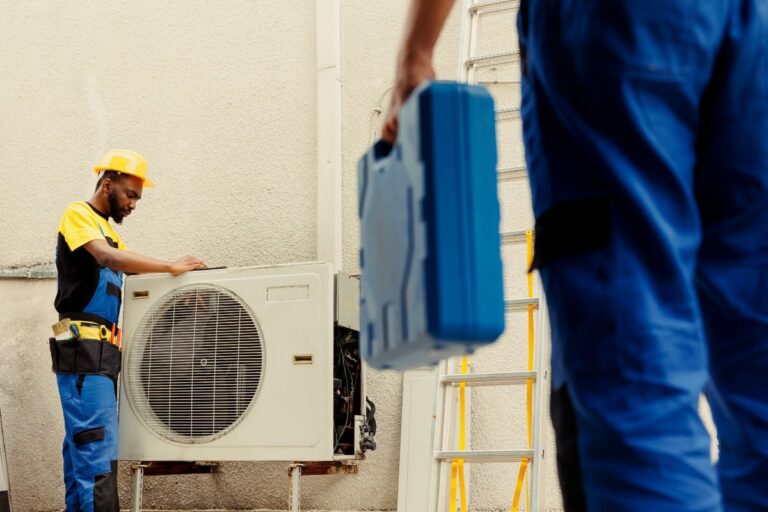 Swamp cooler maintenance.