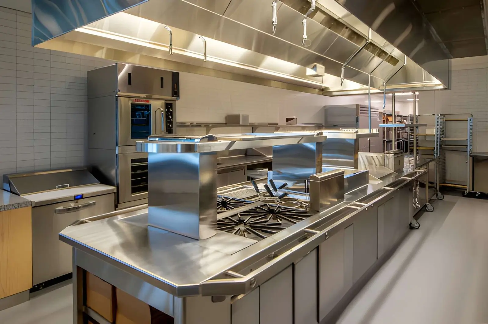 Deep cleaning process during Commercial Exhaust Hood Repair removing heavy grease buildup from hood system